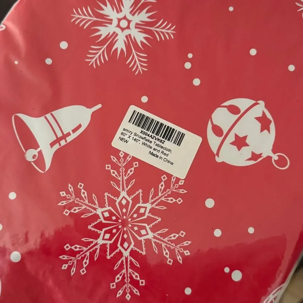 Smiry Plastic Waterproof Christmas Tablecloth NEW